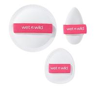 wet n wild Triple Feature 3-Piece Cushion Sponge Set, Ultra-Soft Versatile Makeup Blenders for Liquid & Powder, Seamless Streak-Free Application, Hands-Free Grip with Stretchy Ribbon, Cruelty-Free
