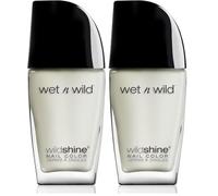 Wet n Wild, Wild Shine Nail Color, Nail Polish with No Formaldehyd, Toluene and Phthalates, Long-lasting and Quick-drying Formula, Matte Top Coat (Pack of 2)
