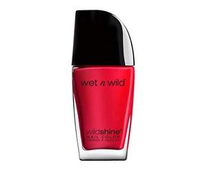 Wet n Wild, Wild Shine Nail Color, Quick Dry Nail Polish with High Shine Finish, Smooth Texture for Easy Application without Streaks or Clumps, Long-Lasting Formula, Precision Brush, Red Red