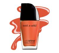 wet n wild Wild Shine Nail Polish, Orange-Red Nuclear War, Nail Color