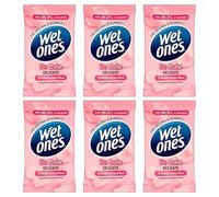 Wet Ones Be Cute Biodegradable Antibacterial Hand & Body Wipes - 12 Pack (Pack of 6) - Rose Petal Fragrance, Plastic-Free, Alcohol-Free, Suitable for Sensitive Skin