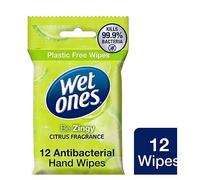 Wet Ones Be Zingy Biodegradable Antibacterial Hand Wipes, 12 Pack