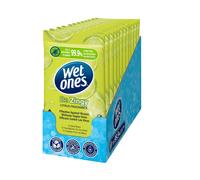 Wet Ones ? Be Zingy ? Plastic Free Antibacterial Pocket Size Hand Wipes - 144 wipes ? 12 packs x 12 wipes