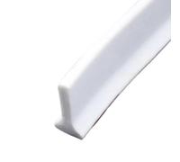 Wet Room Floor Barrier 1PC 0.5-2.5M Silicone Shower Barrier Bathroom Water Stopper Dry And Wet Separation Door Sealing Strip Wet Room Floor Barrier Shower Tray Sealing Strip(White T Form,About 2.5m)