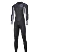 Wet Suit For Men 1.5mm 3mm Wetsuit Scuba Diving Suit One-piece Zipper Thickened Warm Swimwear Kayak Surfing Swimsuit Wetsuits(3MM-MF302-BK-Grey,L)
