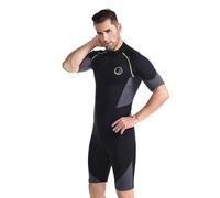 Wet Suit For Men 1.5mm Wetsuit Men Short Sleeve Scuba Diving Suits Snorkeling Swimsuit Surfing Sunproof One Piece Wetsuits(M)