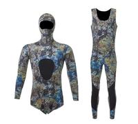 Wet Suit For Men 3mm Wetsuit Long Sleeve Hooded 2 Pieces Of Neoprene Submersible For Men Keep Warm Waterproof Diving Suits Wetsuits(1.5MM,L 64-78KG)