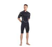 Wet Suit For Men Diving Suits Men's Style 3mm One-piece Short Sleeves Swimsuit Warm Sun Protection Snorkeling Outdoor Surf Wet Type Suit Wetsuits(3MM,XL 72-87KG)