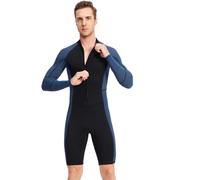 Wet Suit For Men Men's Wetsuit 1.5mm Short Diving Suits Diving Full Body Front Zipper Dive Skin For Surfing Kayaking Wetsuits(XXL)
