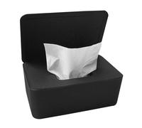 Wet Tissue Box Paper Dispenser Portable with Lid Storage Holder Dustproof Organizer Napkin Hot(Black)