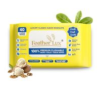 Wet Toilet Wipes Flushable for Adults,1 pack of 40 Flushable Toilet Wipes With Cocoa & Shea, Micellar, Aloe Vera & Vitamin E Moist Toilet Tissue Bum Wipes Chamomile and Plum Large Sheets