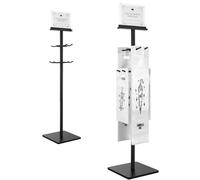 Wet Umbrella Stand with 400 Free Plastic Umbrella Bags disposable for Entry | 4-Side Hanging Umbrella Holder | Magnetic Signs | Dual-Size Umbrella Bag