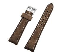 Wet Wax Canvas Watch Band 18-22mm Gray Blue Brown Green Denim Strap Quick Release(Dark brown,24MM_L-130 90MM)