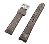 Wet Wax Canvas Watch Band 18-22mm Gray Blue Brown Green Denim Strap Quick Release(Gray,19MM_L-130 90MM)