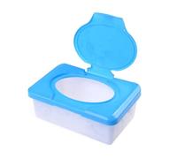 Wet Wipe Box, 19.5x12.5x7.5cm/7.68x4.92x2.95 Inches Empty Box No Wet Wipes Inside, Material Wipes Dispenser Canister Suitable For Holding 80 Wipe (90g Each), Click-Open Lid Red Blue
