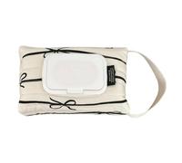 Wet Wipe Holder | Wipe Containers Refillable Bag Dispenser | Bow Stripes Cotton Pouch Case for Living Room Travel Party Camping Car Walking Office Outdoor Bathroom