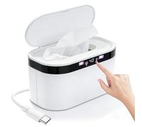Wet Wipe Warmer with Night Light & 4 Temp Settings | Top-heating design warms only the upper wipes, keeping the rest of the pack moist and ready for every change.