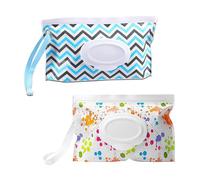 Wet Wipes Bag for Babies - 2pcs Reusable Wet Wipe Bags - Wet Wipes Bag for On The Go,Baby Wet Wipe Pouch - Portable Wet Wipe Bag,Baby Wet Wipe Pouch,Reusable Wet Wipe Pouch (blue+colour)