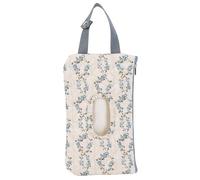 Wet Wipes Bag for Babies - Canvas Floral Quilted Baby Wipe Dispenser Portable Wet Wipe Pouch for Mom, Refillable Wipes Dispenser Bag for Baby and Adult for Travel, Camping, Daily Use