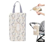 Wet Wipes Box Bag Moist Toilet Paper Tissue Box (Blue Flowers)