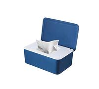 Wet Wipes Dispenser Box Baby Wipes Dispenser Sealed Baby Wipes Holder with Lid Safe and Environmentally Friendly for Keeping Wet Wipes Fresh, Home and Office Tissue Storage (Blue)