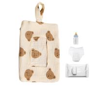 Wet Wipes Dispenser - Portable Travel Dispenser | Hanging Fabric - Slim and Reusable Design, Practical Hygienic Storage Accessory for Bathroom, Dorm