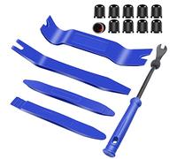 Wetado Auto Trim Removal Tool Kit, 15 Pcs Car Panel Door Window Tools Kit,Auto Clip Fastener Remover Pry Tool Set Blue
