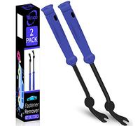 Wetado Auto Trim Removal Tool Kit, Car Door Audio Panel Trim Removal Set, Auto Clip Fastener Remover Pry Tool, Updated Rubber Ring Fastener Remover for Cars, Trucks and All Vehicles (2pcs Blue)