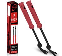 Wetado Auto Trim Removal Tool Kit, Car Door Audio Panel Trim Removal Set, Auto Clip Fastener Remover Pry Tool, Updated Rubber Ring Fastener Remover for Cars, Trucks and All Vehicles (2pcs Red)