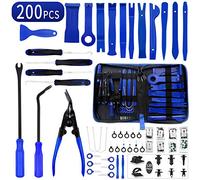 Wetado Trim Removal Tool, 200PCS Trim Tool Auto Removal Kit, Plastic Panel Fastener Removal Tool, Trim Removal Kit for Car/Trim/Panel/Door/Audio/Auto Clip Pliers/Terminal Removal Tool Kit (Blue)