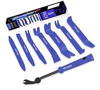 Wetado Trim Removal Tool, Car Upholstery Repair Kit, Car Door Audio Panel Trim Removal Set, Fastener Terminal Remover Tool Adhesive Cable Clips Pry Kit Auto Clip Pliers 8PCS (Blue)