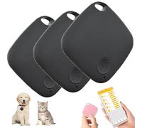 Wetag Mini, Wetag Mini Tracker, Bluetooth Pet Wireless Tracker, Real-Time Keys Finder and Item Locator, Works with Most Mobile Phone Systems, for Keys, Luggage, Satchel, Car, Pet & More (Black*3)