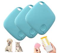 Wetag Mini, Wetag Mini Tracker, Bluetooth Pet Wireless Tracker, Real-Time Keys Finder and Item Locator, Works with Most Mobile Phone Systems, for Keys, Luggage, Satchel, Car, Pet & More (Blue*3)