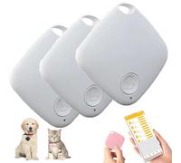Wetag Mini, Wetag Mini Tracker, Bluetooth Pet Wireless Tracker, Real-Time Keys Finder and Item Locator, Works with Most Mobile Phone Systems, for Keys, Luggage, Satchel, Car, Pet & More (White*3)
