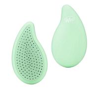 WetBrush Go Green Palm Detangler with Ultra Soft Intelliflex Bristles to Gently Separate Knots With Ease, Unique Shape for Comfort Palm Fit, Infused with Tea Tree Oil for Scalp Health, Green
