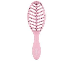 WetBrush Go Green Speed Dry Detangler with HeatFlex Bristles for Safe Use with A Hairdyrer, Vented to Allow Moisture to be Removed From Hair Quickly for Fast Drying Time, Pink