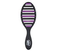 WetBrush Speed Dry Detangler with Heat Resistant Heatflex Bristles and Open Vent Design to Dry Hair Faster, For All Hair Types, Infused with Charcoal, Black