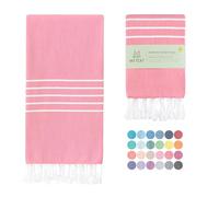 WETCAT Turkish Beach Towel, 38 x 71 cm, Prewashed for Soft Feel, 100% Cotton, Quick Dry Bath Towels with Vibrant Colors, Unique Turkish Towels Bathroom, Hot Pink
