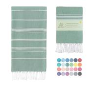 WETCAT Turkish Beach Towel 38x71 100% Cotton Sand Free Quick Dry Beach Towel for Adults Oversized Extra Large Turkish Towel Light Travel Towel Beach Gifts Beach Accessories - Teal