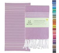 WETCAT Turkish Beach Towel Oversized 38x71 100% Cotton Sand Free Quick Dry Towel Extra Large Turkish Towel Light Travel Towel for Adults Beach Gifts Beach Accessories - Lilac