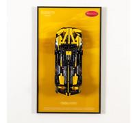 WETCEAOM Display Wallboard Compatible with Lego 42151 Technic Bugatti Racing Car Wall Mount Display Frame- Showcase 42151 Car Collection as Wall Art, Space-Saving Mount for Home or Office (No Model)