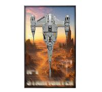 WETCEAOM Display Wallboard Compatible with Lego 75442 The Mandalorian's N-1 Starfighter Wall Mount Display Frame Transform 75442 Models into Wall Art Frame (Models Not Included!)