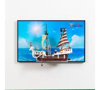 WETCEAOM Display Wallboard Compatible with Lego 75639 ONE Piece The Going Merry Pirate Ship, Wall Mount Display Frame Transform 75639 Models into Wall Art (Models Not Included!)