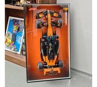 WETCEAOM LED Lighted Wall Mount Display Board Compatible with Lego Technic McLaren MCL39 42228 Car Display, 3-Color 4-Mode COB Lighting Remote, Compatible with Lego Car Wall Mount Frame(No Model!)