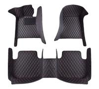 WETCL Custom Car Floor Mats for Mercedes-Benz EQB 5Seats 2021 2022 2023, Full Coverage Right-Drive All-Weather Waterproof Non-Slip Leather Carpet Cover,Black-red