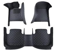 WETCL Custom Car Floor Mats for Mercedes-Benz EQS V297 2021 2022 2023, Full Coverage Right-Drive All-Weather Waterproof Non-Slip Leather Carpet Cover,Black