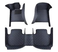 WETCL Custom Car Floor Mats for Nissan Qashqai 2019-2022, Full Coverage Right-Drive All-Weather Waterproof Non-Slip Leather Carpet Cover,Black-blue