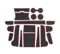 WETCL Mat Door Slot for Hyundai New Tucson L, Interior Door Dust-Proof Non-Slip Pad Tray Mats for Storage Car Accessories,Red