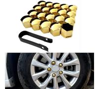 WETCL Wheel Nut Covers Set for Audi E-tron 2018-2023, Removal Tool Locking Caps Set for Vehicle Wheel Lug Cover Bolt Caps 17mm/19mm/21mm,Yellow-17mm