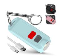 WETEN USB Rechargeable Self Defense Personal Alarm Keychain - Waterproof 130 dB Security Emergency Siren with LED Light - SOS Safety Alert Device Key Chain for Women, Kids, and Elderly by (Blue)
